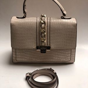 Aldo Beige Crossbody Bag Gold Hardware